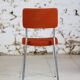 Chaise vintage velours orange, 1970