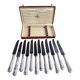 Box of 12 table knives – Silver-plated – Orbrille