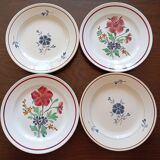 Ironware dessert plates St Amand "Capucines" and Moulin des Loups "Prisca"