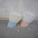 Vintage sconces, "His & Hers" set of 2. Germany 1970/80
