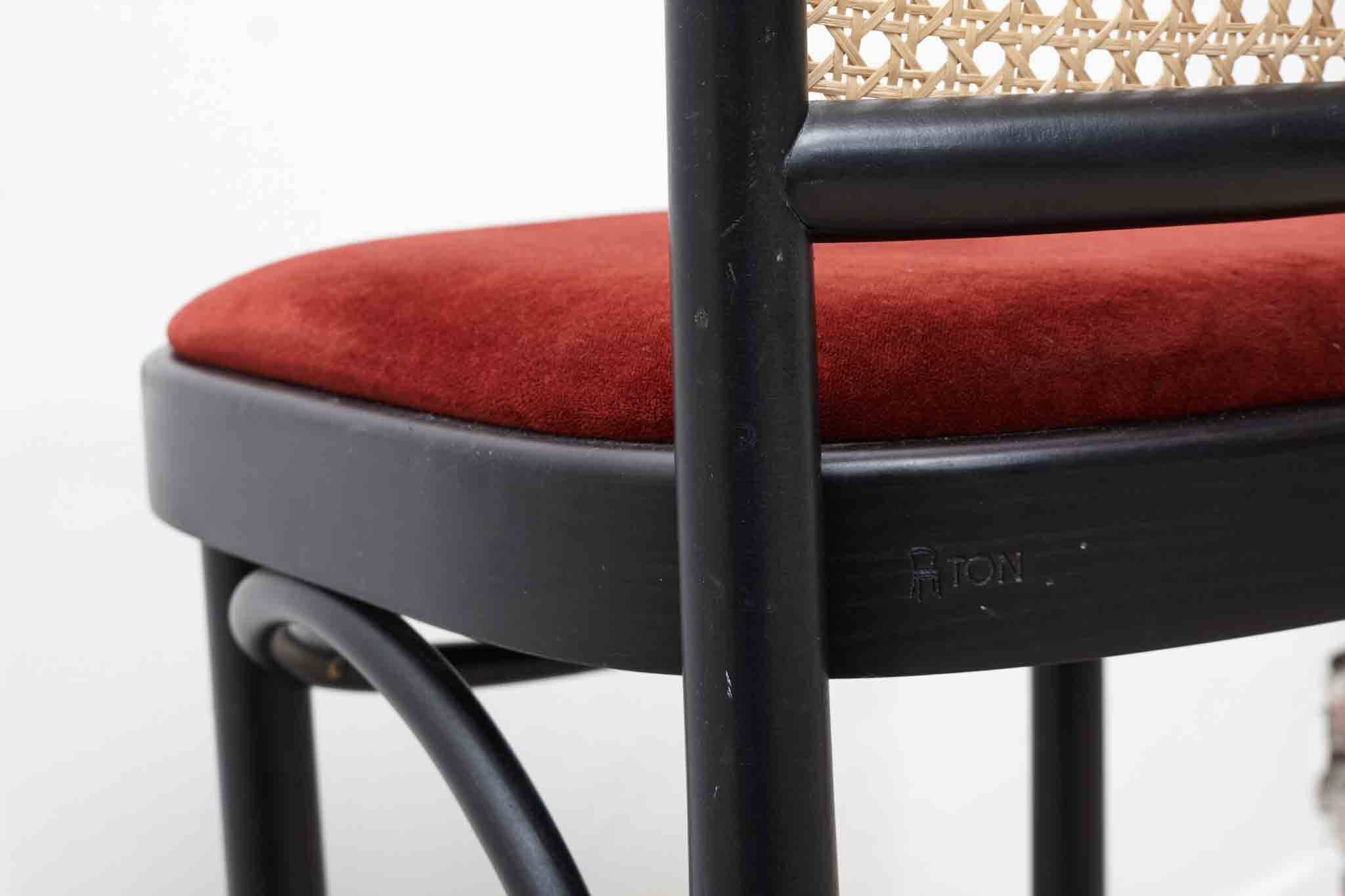 Ton high chair n°811 red and black