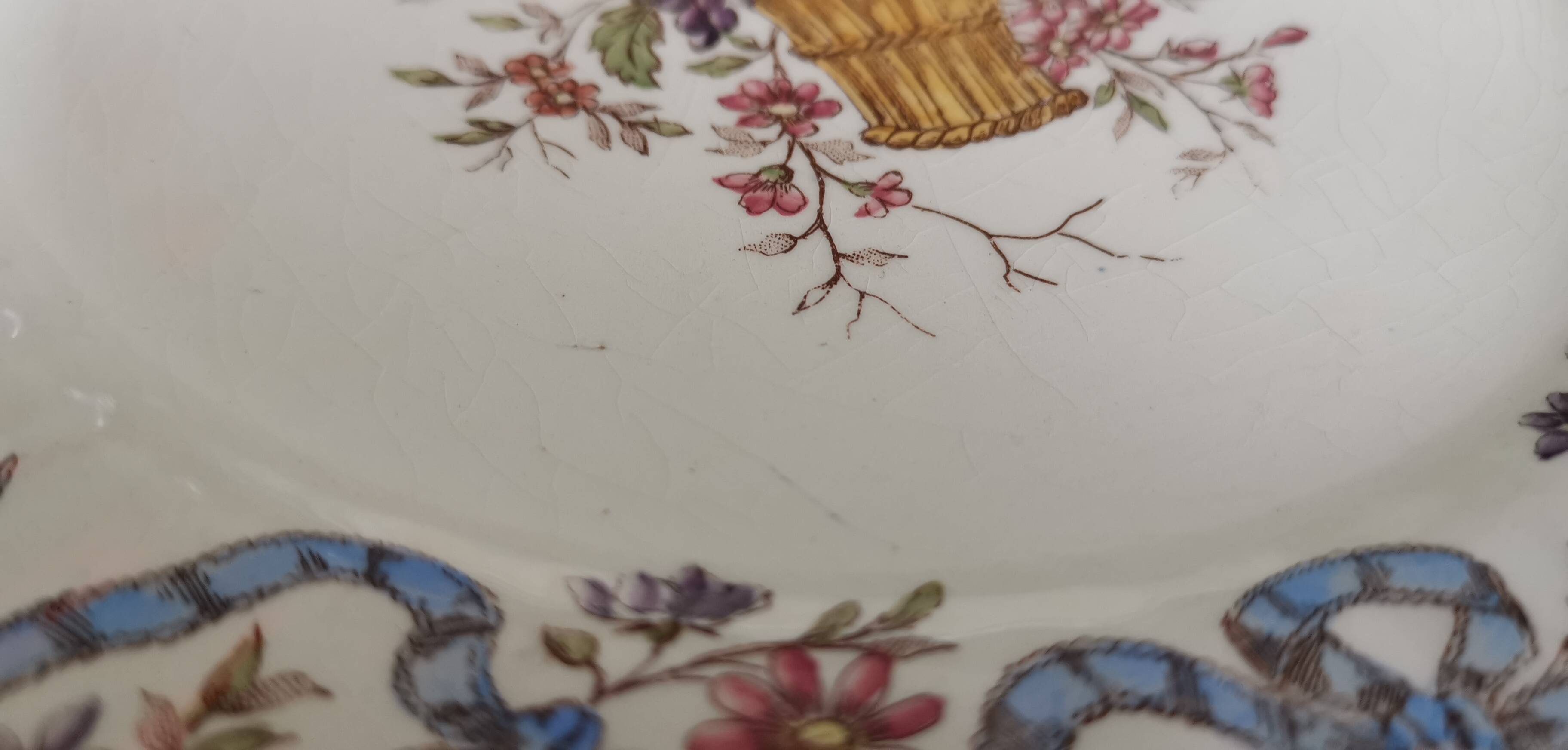 Compotier Longchamp Terre de Fer modèle "rubans"