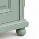Parisian bonnetière, solid pine, Art Deco, renovated, grey-green.