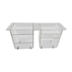 Pair of Plexiglas services branded "Les Invisibles du Marais"