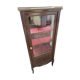 19th/20th century mahogany display cabinet, marble top and glass sides.