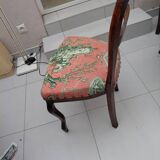 Antique chair with Toile de Jouy fabric