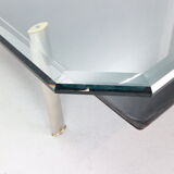 Table basse en verre et cuir 'Diesis'  par Antonio Citterio B&B Italia