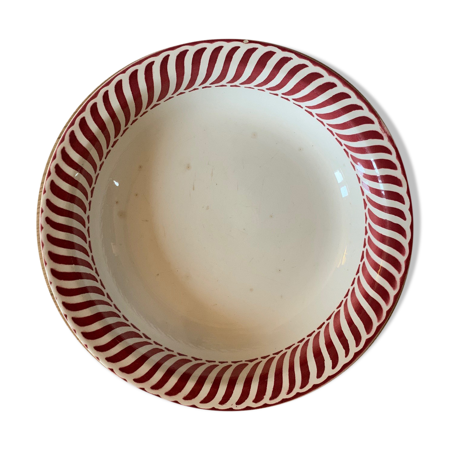 Round hollow flat model Jacquot Faience Digoin Sarreguemines