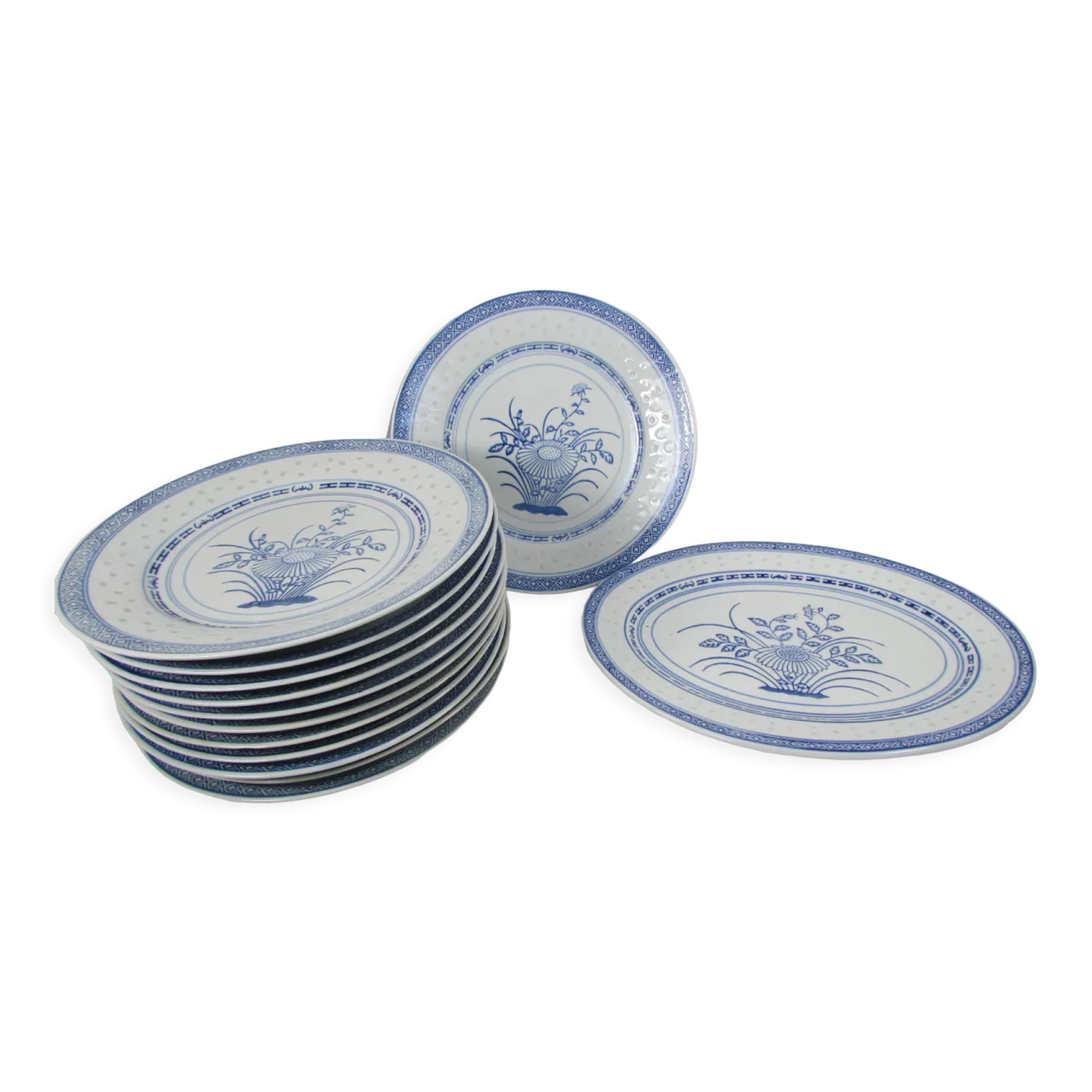 Service De Table 18 Pièces En Porcelaine Noire 'Grain De Riz' - Neuf Sous Emballage