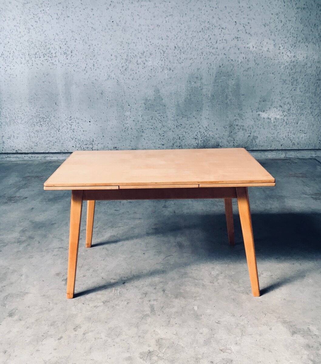 MCM Dutch Design Extendable Dining Table attributed to Cor Alons for Gouda Den Boer, 1950s