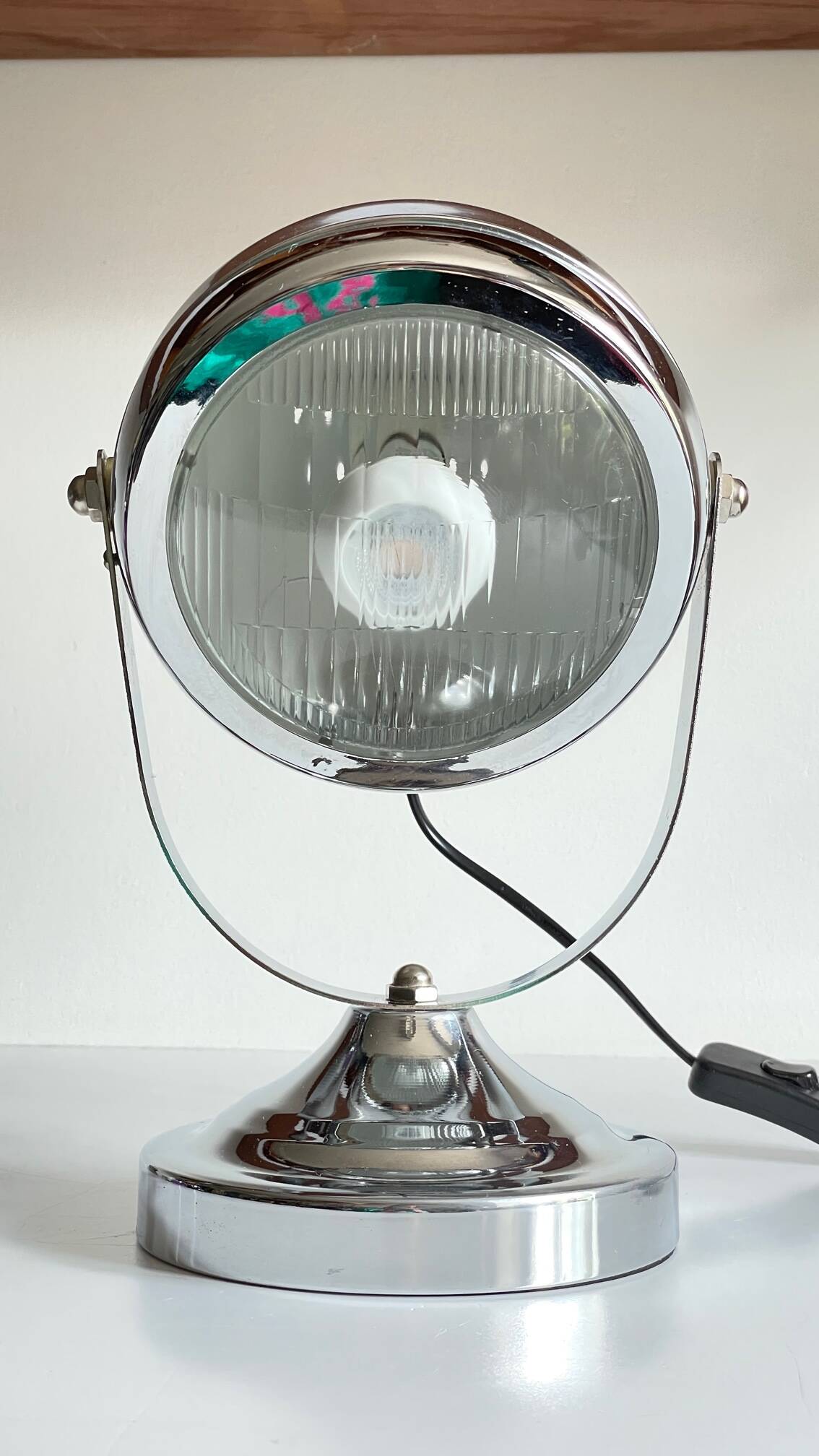 Chrome-plated metal headlight bulb, 1990s