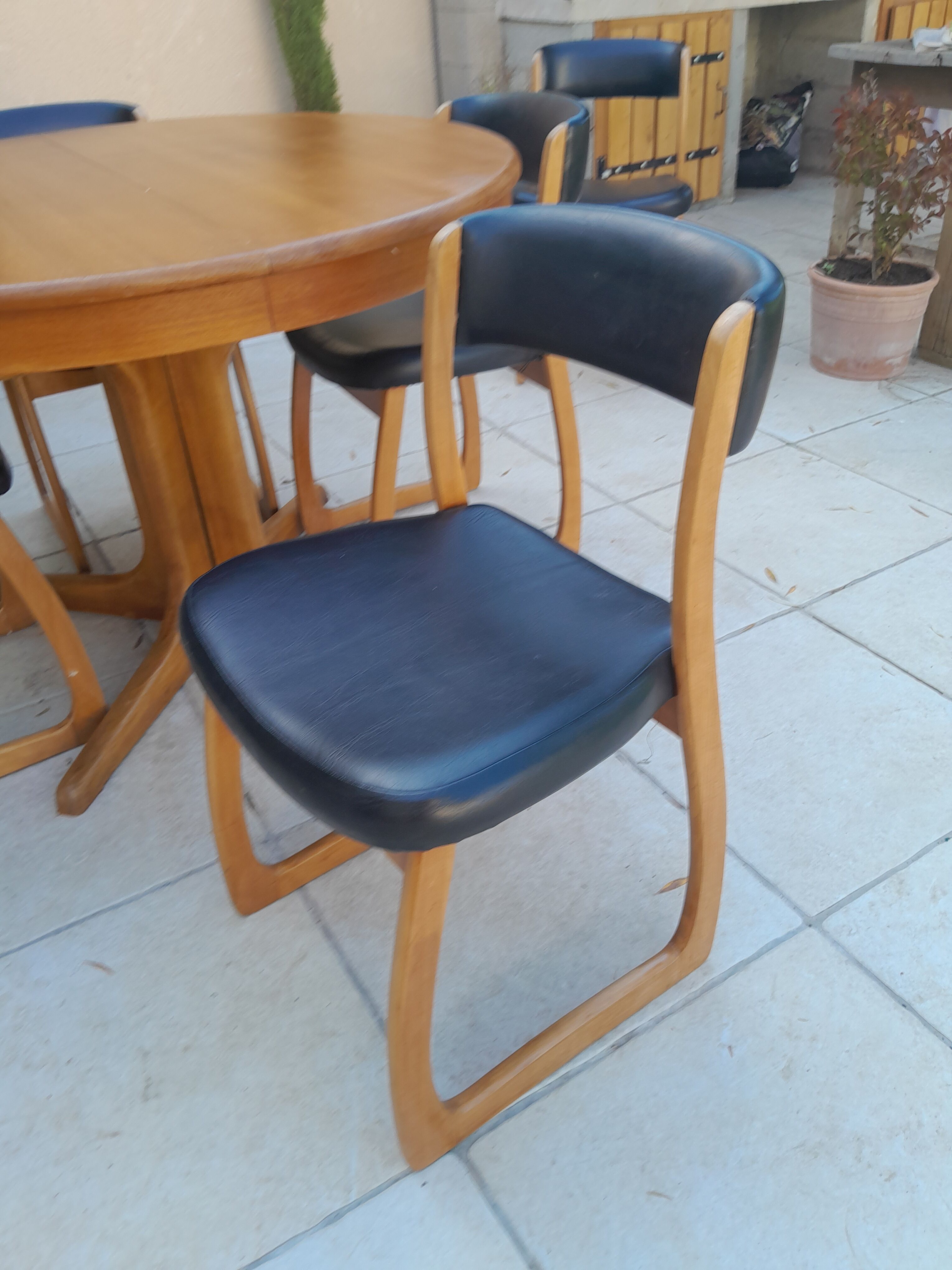 6 vintage Self sled chairs danish