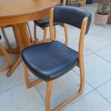 6 vintage Self sled chairs danish