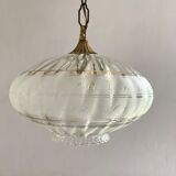 Suspension in glass and gilded metal 60s