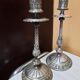Pair of silver candle holders