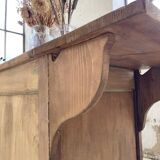 Two-sided central island counter in pine 220cm