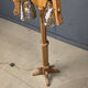 Rustic oak and Murano glass floor lamp, 1960s