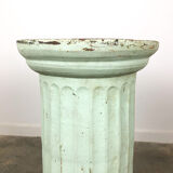 Vintage painted terracotta column