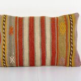 Striped turkish kilim pillow cover