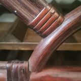 Vintage bamboo and rattan mirror 70, 100x50cm