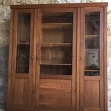 Large oak glass library - 1950