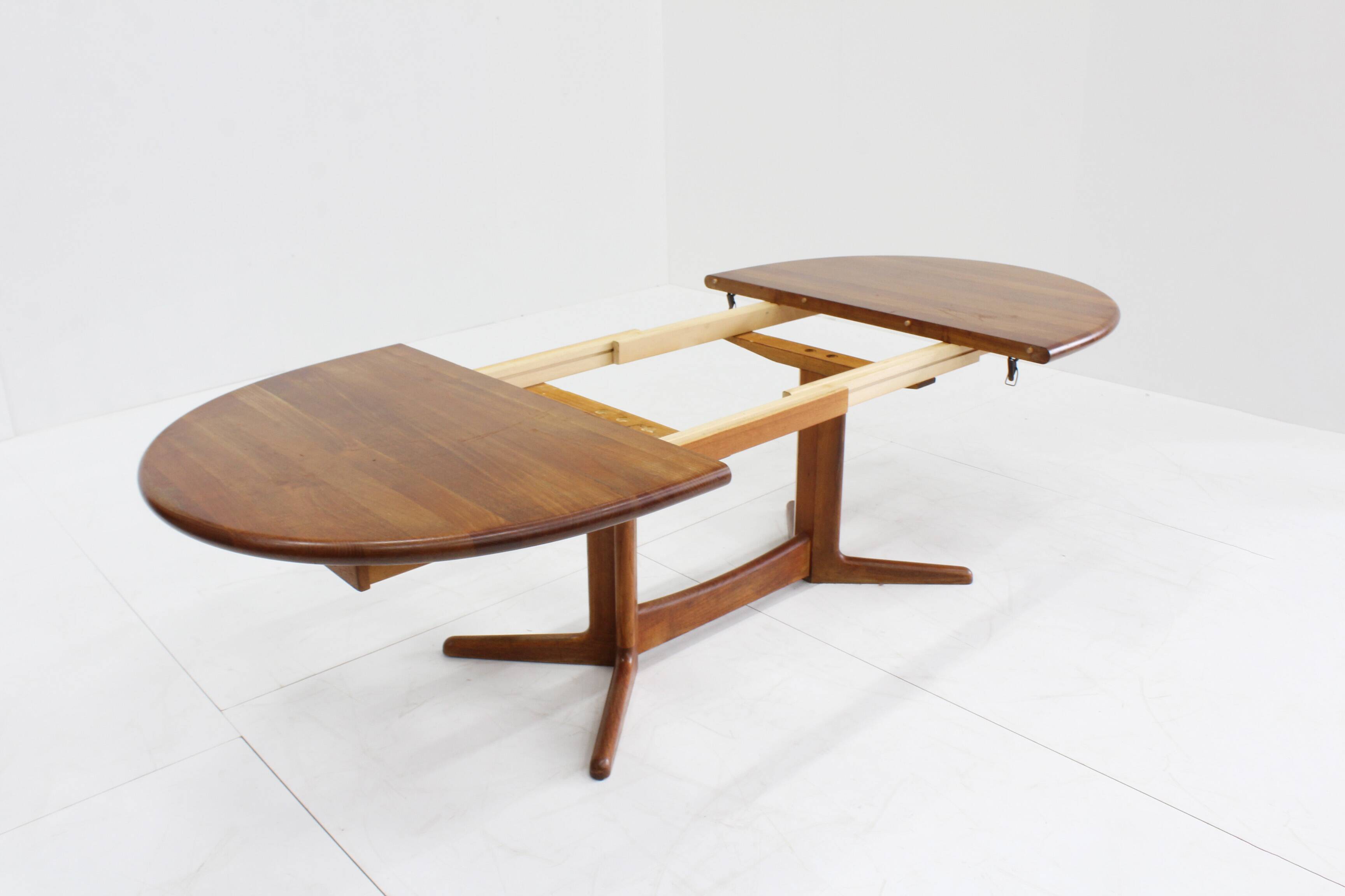 Vintage Danish oval  dining table 1960s