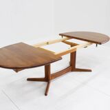 Vintage Danish oval  dining table 1960s