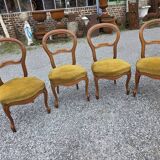4 chaises style Louis Philippe en noyer