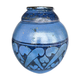 Vase en grés bleu vers 1930