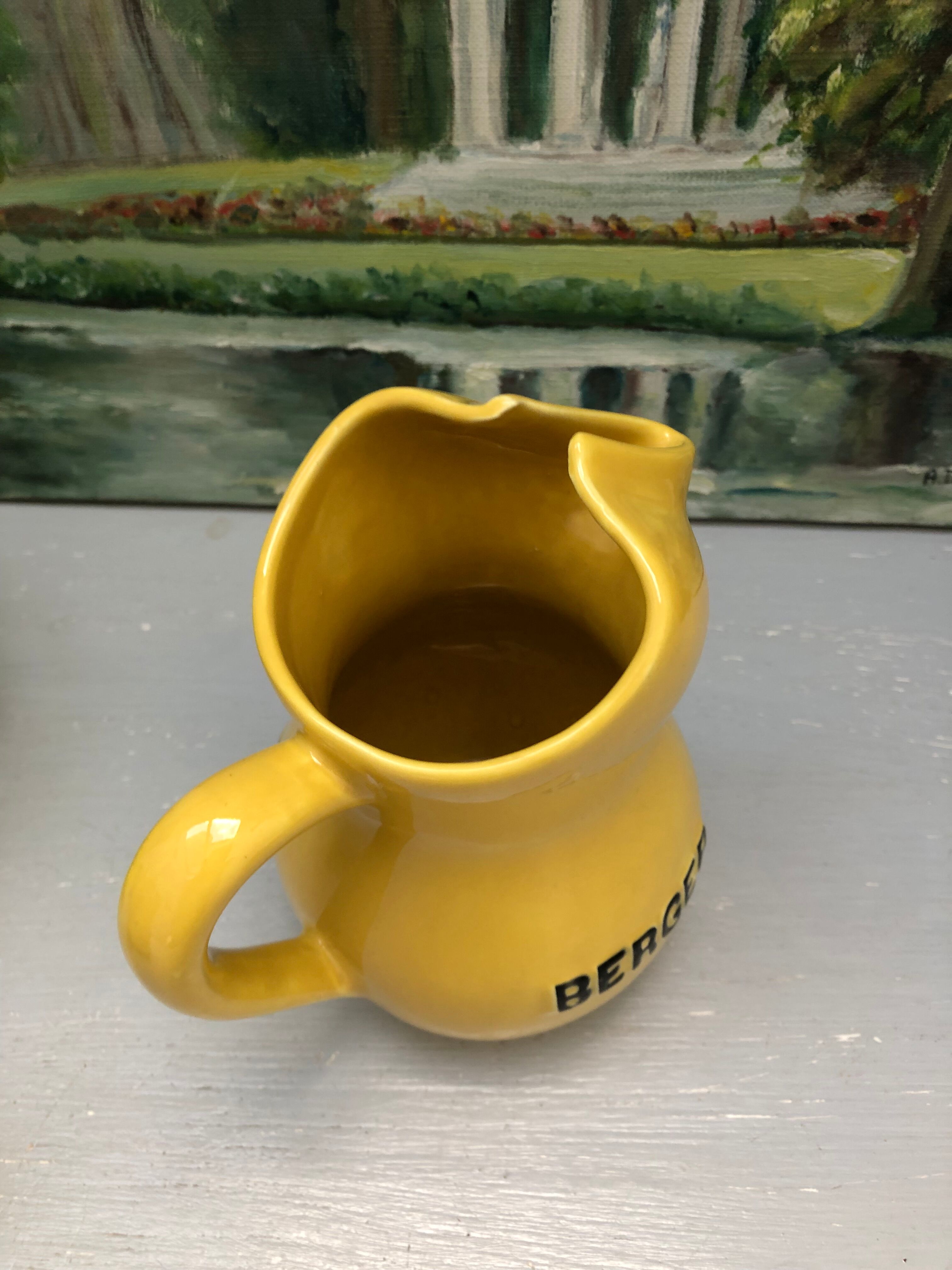 Vintage yellow carafe pitcher