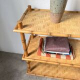 Large rattan shelf 1960