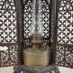 Orientalist Cast Iron side table with Marble Top, late 19th Century