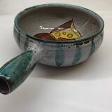 Ceramic fondue pot by Daniel Étienne in Vallauris