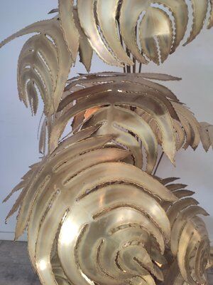 Monstera floor lamp attributed to Maison Jansen, France, 1980s