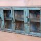 Old sideboard burmese teak enfilade blue-grey patina