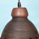 Suspended Japandi lamp in ceramic from the 60s/70s, vintage boho lamp.