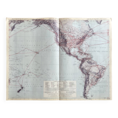 Old map of air routes — New World | Americas, Pa