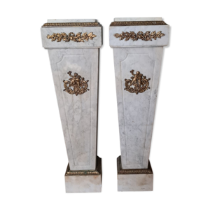 Paire de gaines en marbre - louis
