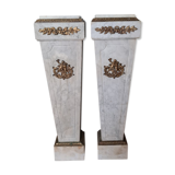Pair of Louis XIV style marble sheaths,