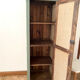 Petite armoire vert celadon et jute