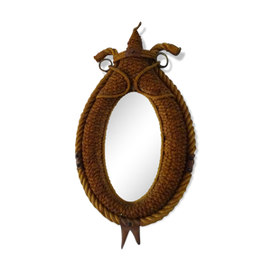 Miroir vintage corde