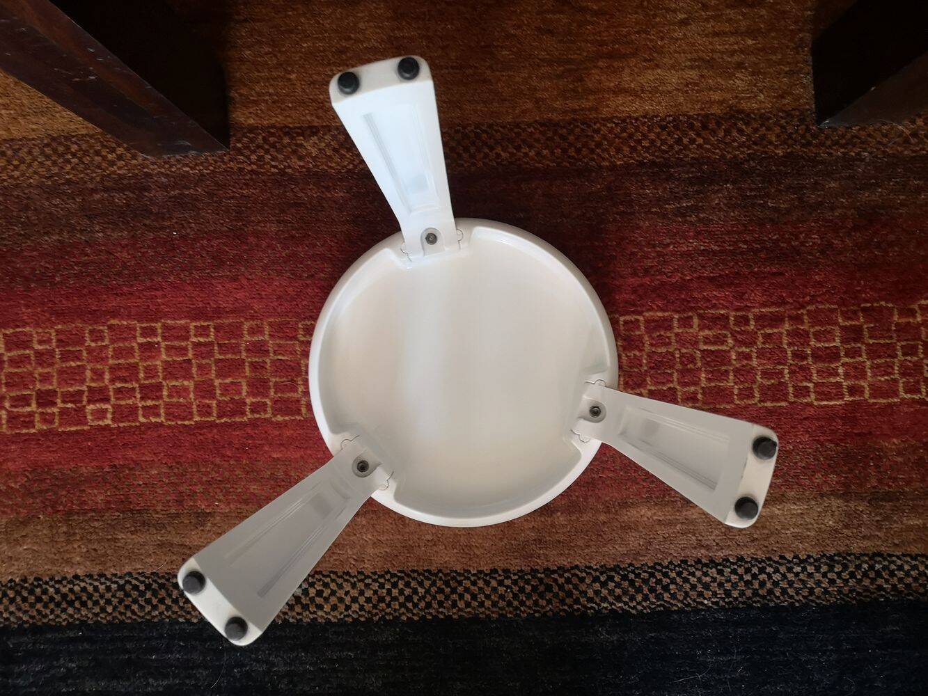 White Lucchese tripod stool - 1970s - Made in Italy