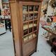 Tall Solid Wood Display Cabinet with Crossbars – Chic Country Style