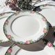 4 Digoin opaque porcelain plates with floral pattern "3984"