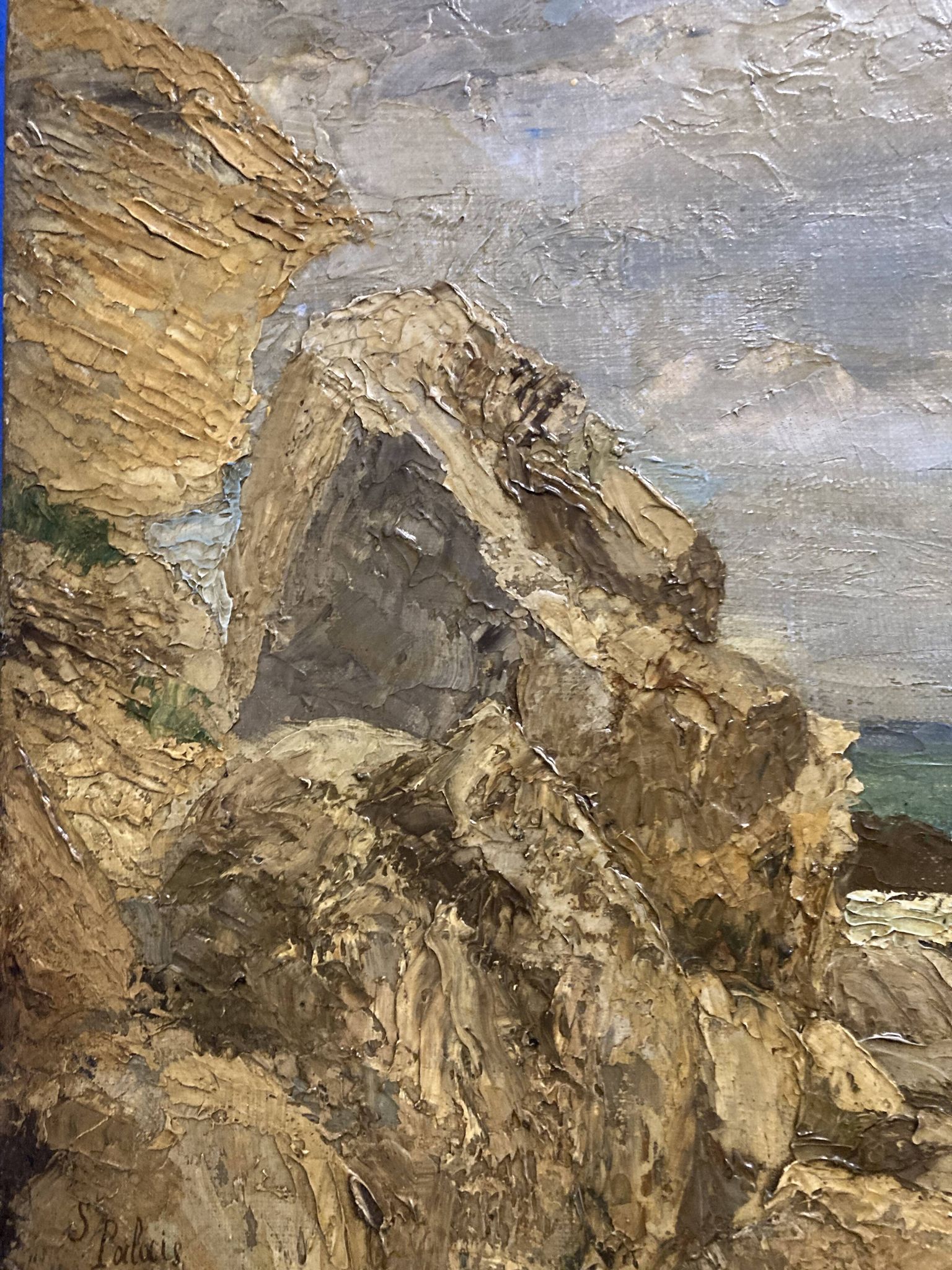 Johan Adolf HAMMES (1905-1994), Le Mauvais temps aux Pierrières, huile