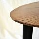 Table basse ronde en chêne