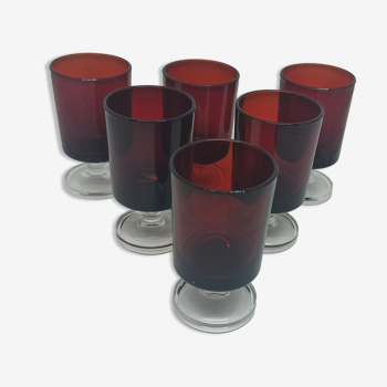 6 verres vin Luminarc Cavalier Ruby