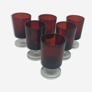 6 glasses luminarc wine Cavalier Ruby