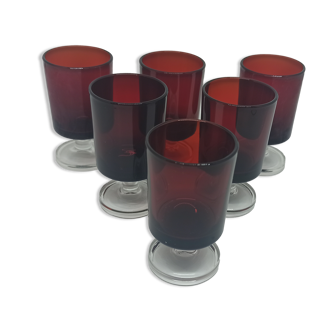 6 glasses luminarc wine Cavalier Ruby