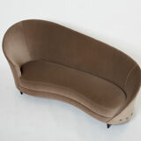 Federico Munari velvet sofa taupe circa 1960